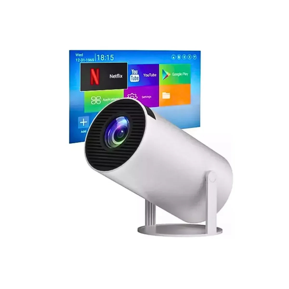 INV-Austral – Proyector portátil UHD 4K con menú smart TV para entretenimiento en casa, tecnología avanzada y fácil uso. Chile
