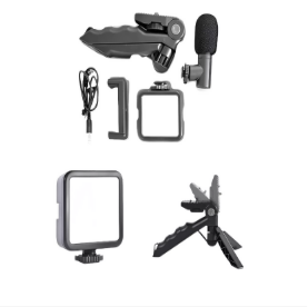 Kit Grabación Profesional: Trípode + Micrófono para Celular - Streaming y Videos