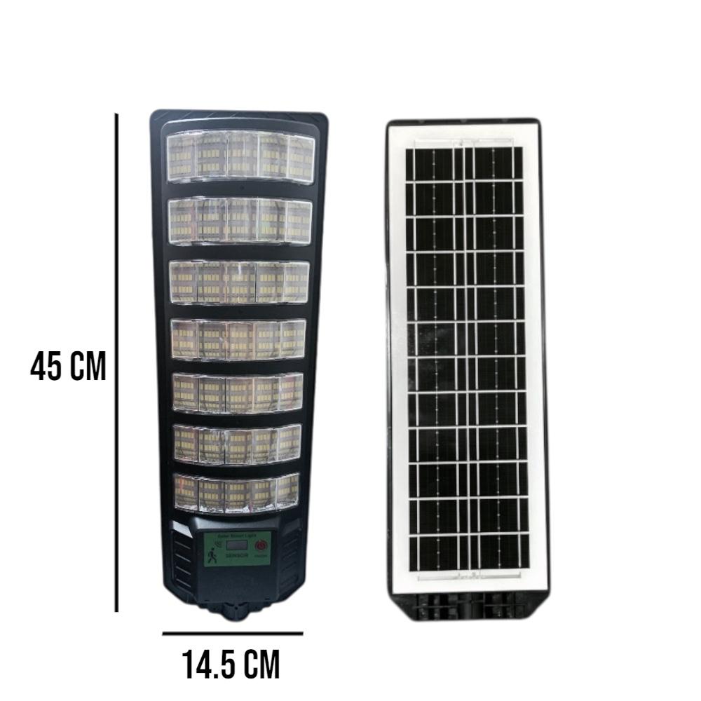 INV-Austral – Foco solar LED exterior 700W IP65 para iluminación eficiente de patios y campos, resistente a la intemperie. Chile