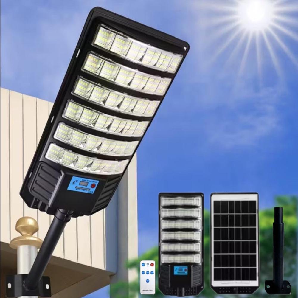 INV-Austral – Foco solar exterior LED 1200w IP67 con control remoto, ideal para iluminación agrícola y espacios exteriores. Chile