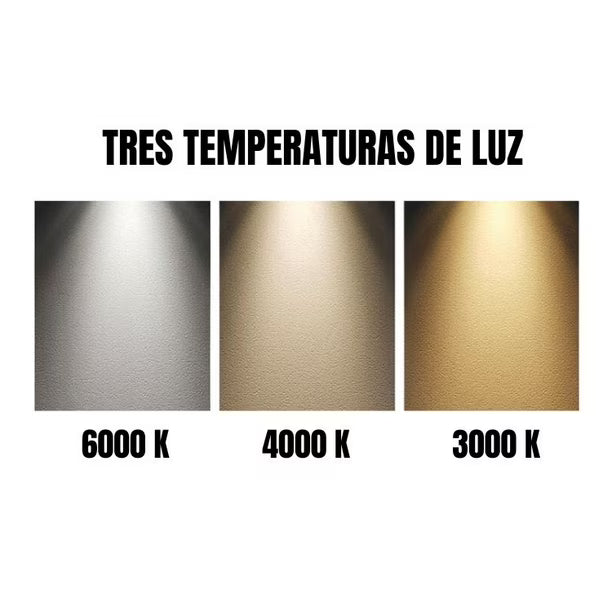 INV-Austral – Kit de 3 focos LED Track Light 30W multitemperatura para iluminación eficiente en hogares y oficinas en Chile. Chile