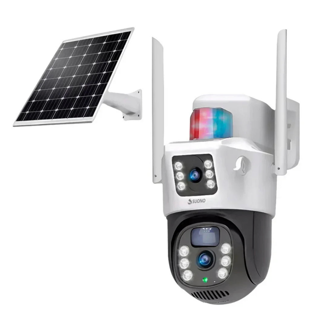 INV-Austral – Cámara de seguridad solar WiFi HD inalámbrica con visión nocturna, ideal para vigilancia tecnológica en exteriores. Chile