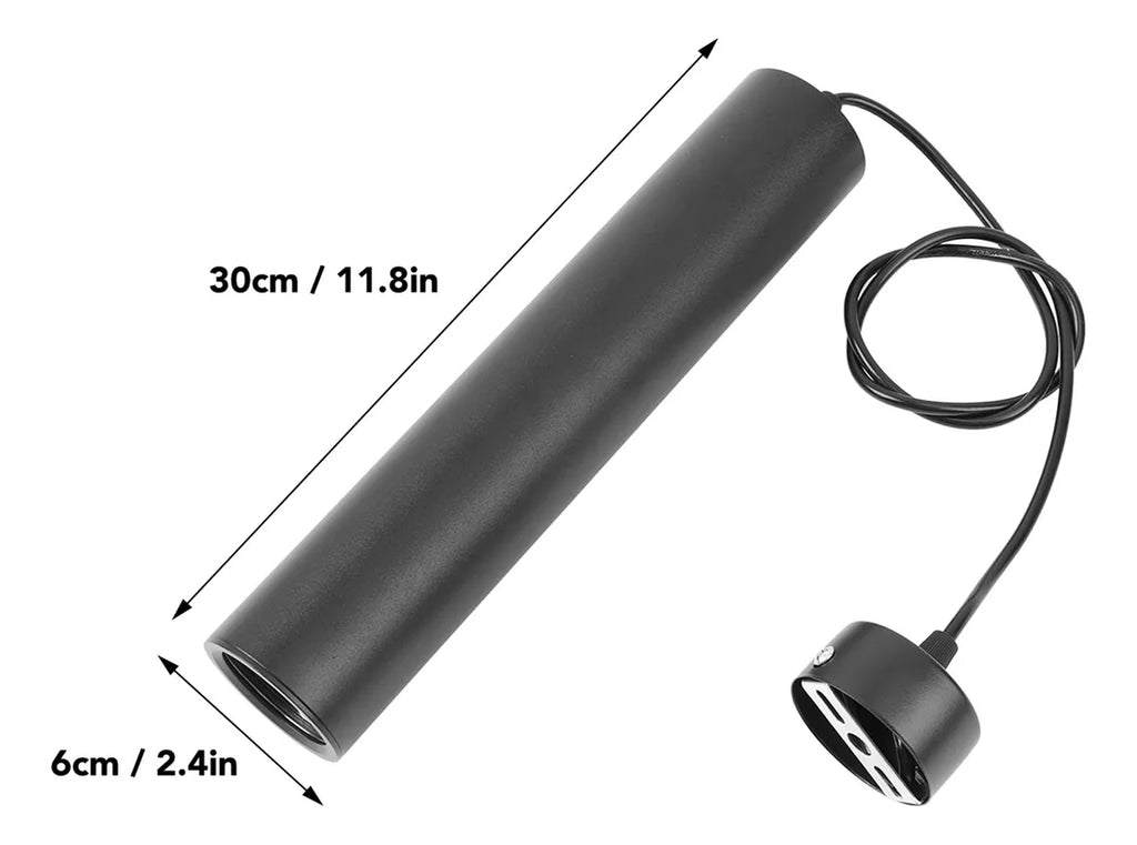 LÁMPARA COLGANTE LED STUDIO TUBULAR TRIAC 7W LUZ CÁLIDA NEGRA sec