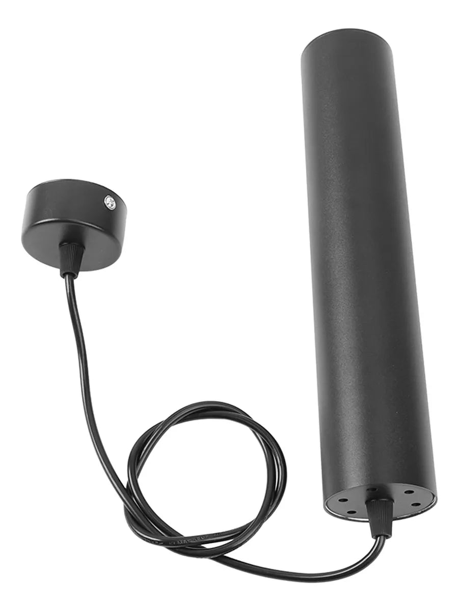 LÁMPARA COLGANTE LED STUDIO TUBULAR TRIAC 7W LUZ CÁLIDA NEGRA sec