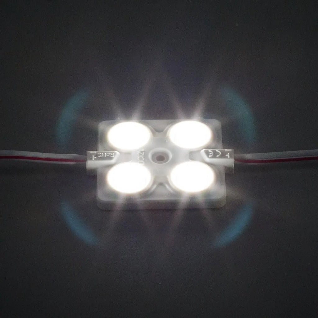 Modulo Led 2835 12v Luz Neutra Pack 10 Módulos De 4 Led Ip65 Blanco Neutro