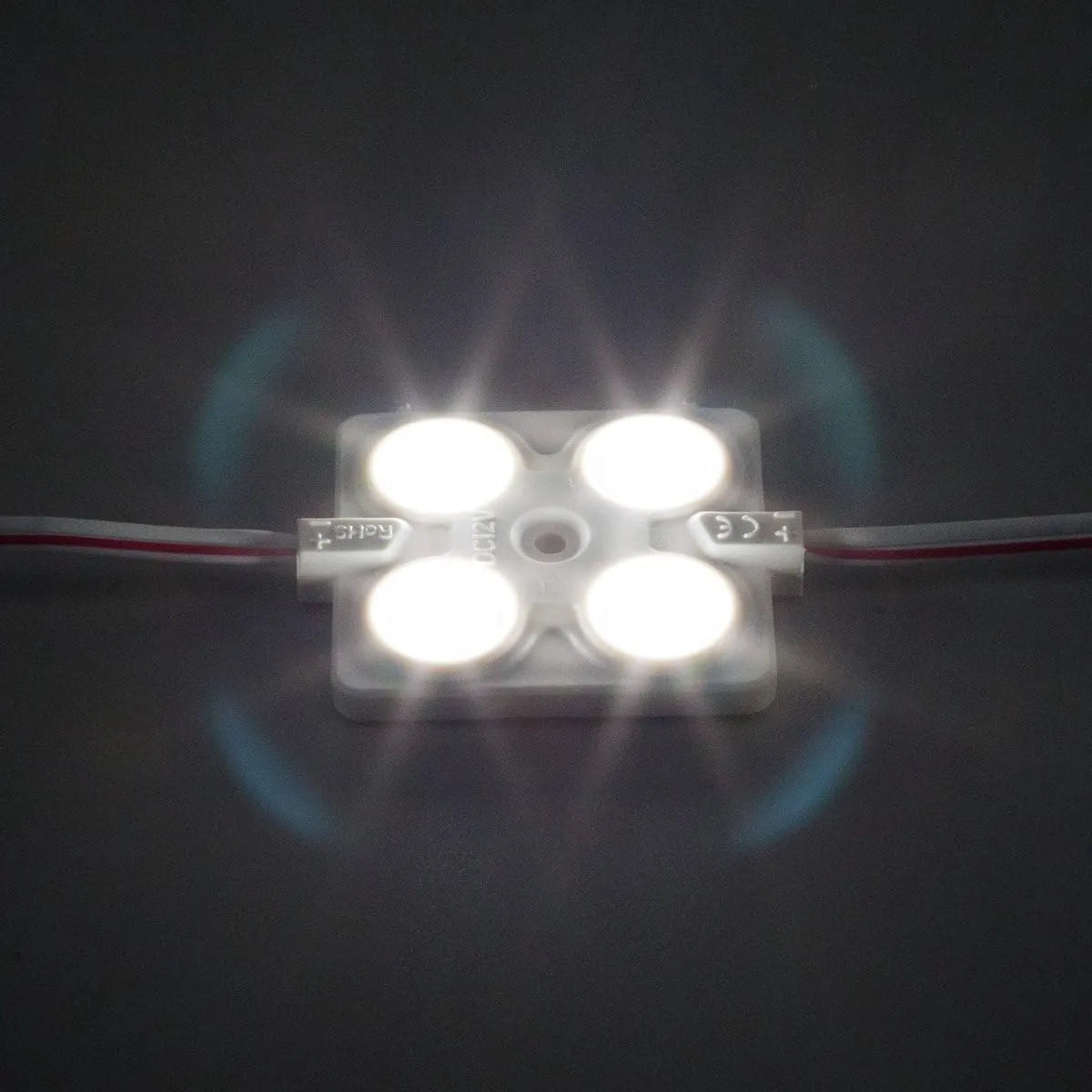 Modulo Led 2835 12v Luz Neutra Pack 10 Módulos De 4 Led Ip65 Blanco Neutro