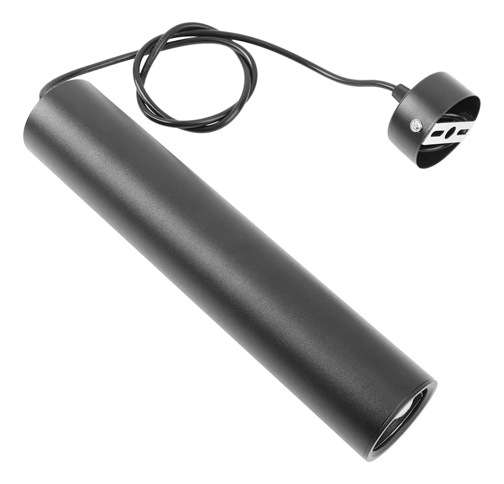 LÁMPARA COLGANTE LED STUDIO TUBULAR TRIAC 7W LUZ CÁLIDA NEGRA sec