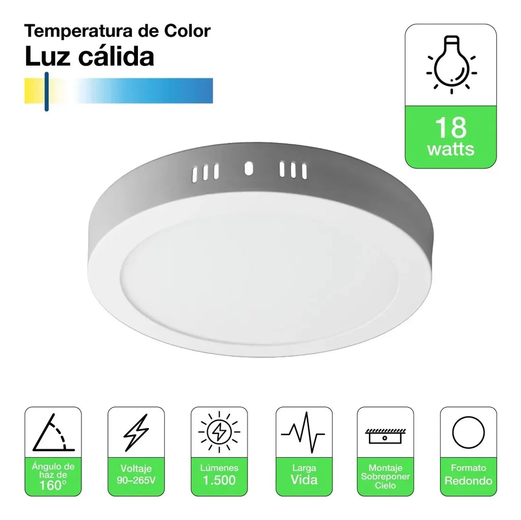 INV-Austral – Foco LED Austral 30W cálido de 22cm, ideal para iluminación eficiente en interiores. Incluye transformador y SEC. Chile