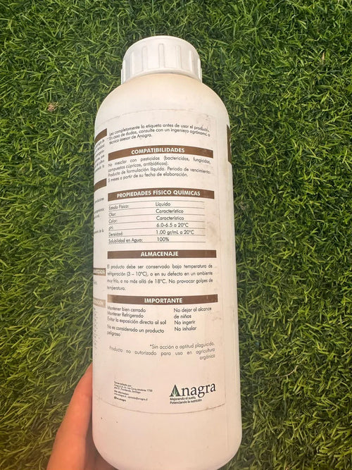INV-Austral – Botella de fertilizante Anagra SOILactive Enrago 1L para agricultura, mejora fertilidad biológica del suelo. Chile
