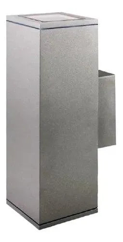 Aplique Muro Pared Doble Foco Bidireccional GU10 Gris