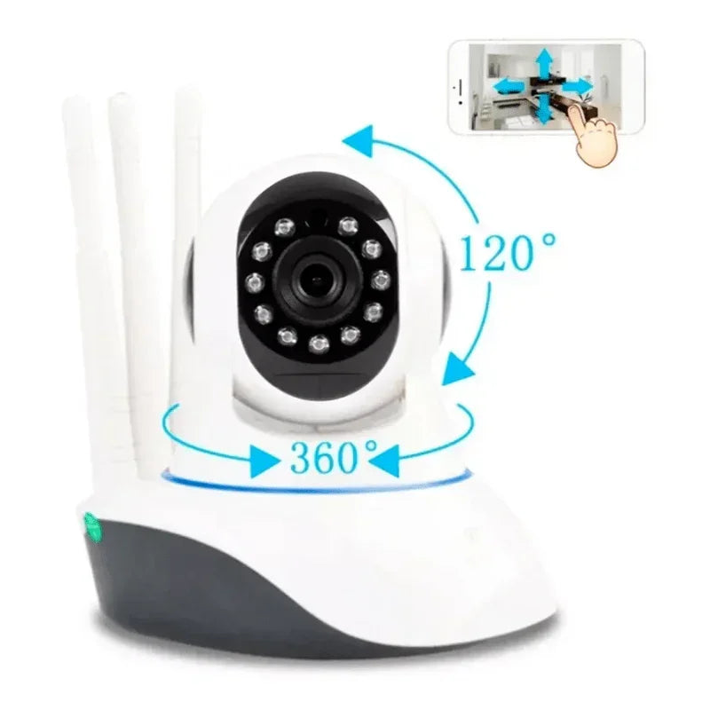 Cámara Robotica IP inalámbrica 360º – Full HD – WIFI | 3 antenas - Inversiones Austral ecommerce
