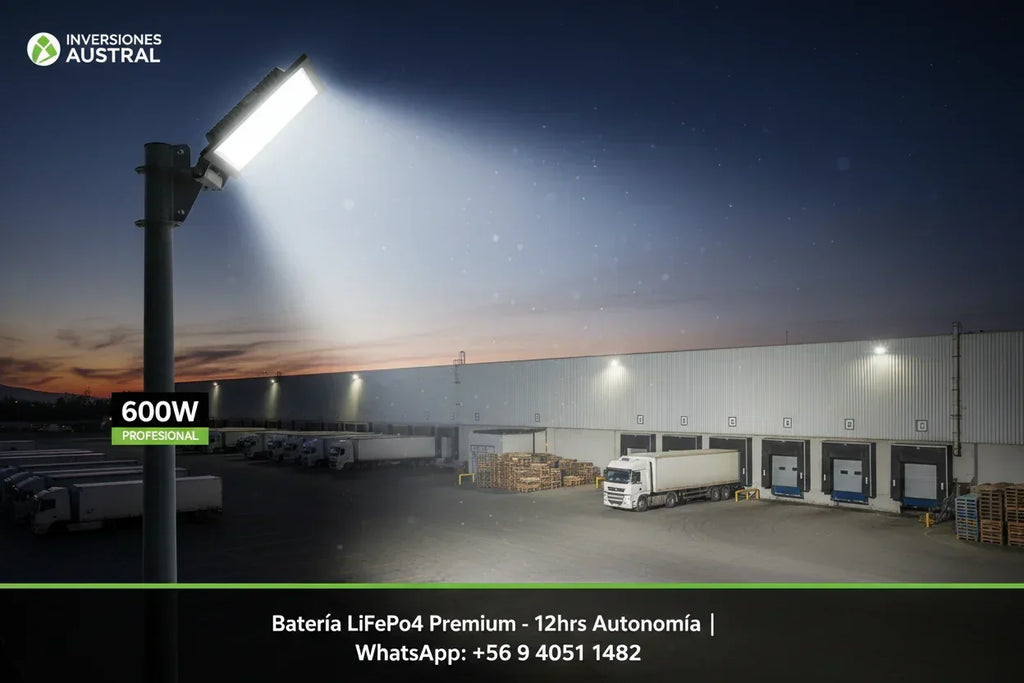 Reflector 600W Iluminando Espacio Industrial - Inversiones Austral