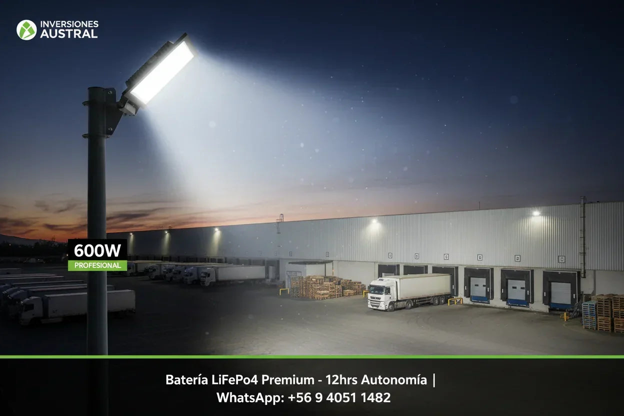 Reflector 600W Iluminando Espacio Industrial - Inversiones Austral